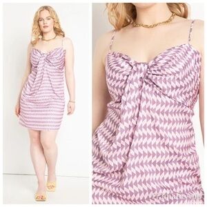 NWT Eloquii Satin Draped Mini Slipdress